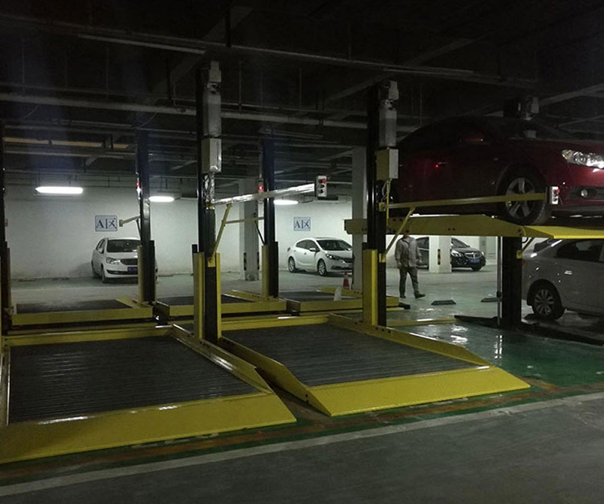 甘肅兩層升降式機(jī)械停車場(chǎng)改造